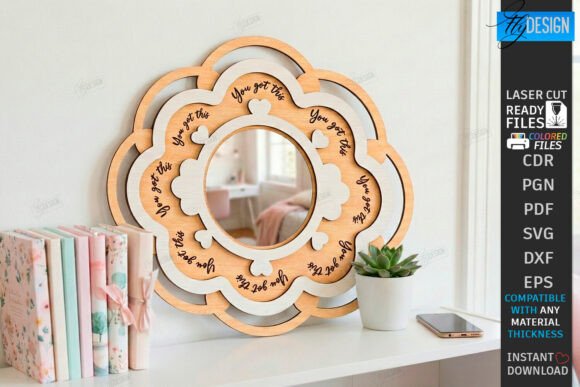 Affirmation Mirror Frame Laser Cut: Elevate Your Space with CNC Art