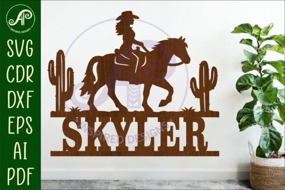 Cowgirl Horse Rider SVG: Western Wall Art Design