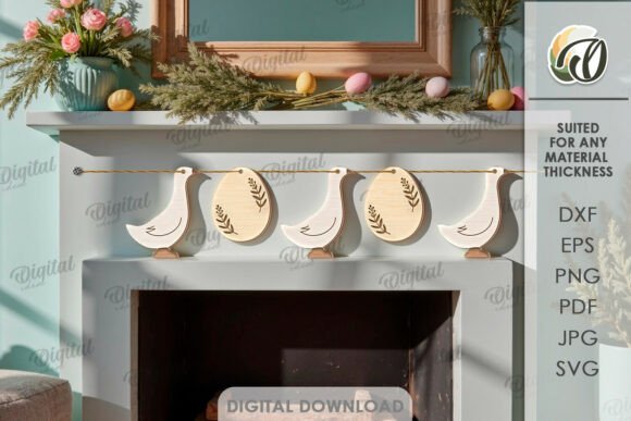 Easter Banner Laser Cut: Elegant Digital Design for Spring