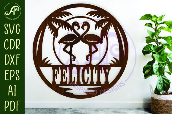 Flamingo Name Sign SVG: A Tropical Beach Design for Your Projects