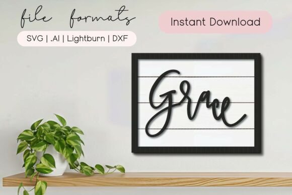 Grace Laser Cut Farmhouse Sign SVG: A Timeless Design Asset