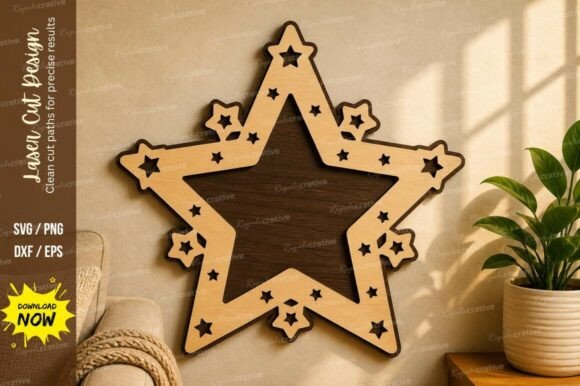 Star Name Frame Laser Cut Svg Cutting