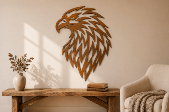 Stunning Laser Cut Eagle Wall Art SVG