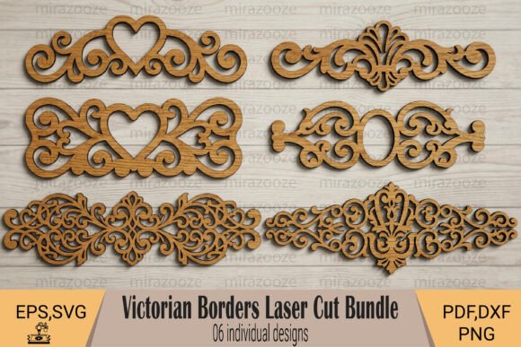 Victorian Borders Laser Cut Bundle: Elegant Design Assets